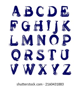 Sans Serif Font With Scribble Style abstract
