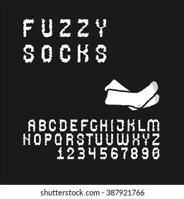 Sans serif font set in uppercase (letters and digits)