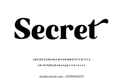 Sans serif font with vintage style typography. Alphabet vector font with Uppercase, lowercase, and number. Regular Bold font with uppercase dan lowercase variation.