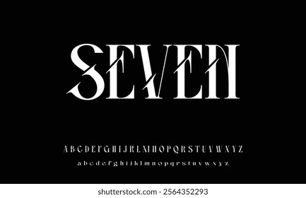 Sans serif font with vintage style typography. Alphabet vector font with Uppercase, lowercase, and number. Regular Bold font with uppercase dan lowercase variation.