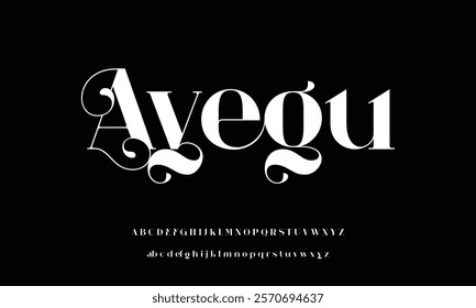 Sans serif font with vintage style typography. Alphabet vector font with Uppercase, lowercase, and number. Regular Bold font with uppercase dan lowercase variation.