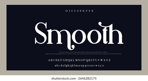 Sans serif font with vintage style typography. Alphabet vector font with Uppercase, lowercase, and number. Regular Bold font with uppercase Dan lowercase variation.