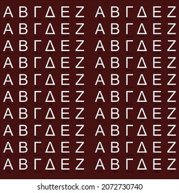 Sans serif greek alphabet pattern art