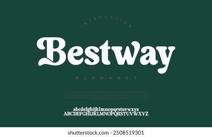 Sans serif luxury elegant alphabet letters and numbers. Vintage wedding typography classic serif font decorative vintage retro. creative vector illustration
