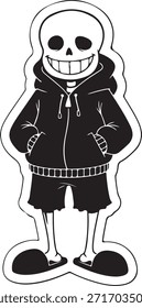 Sans the Skeleton - Silueta de personaje de emprendimiento