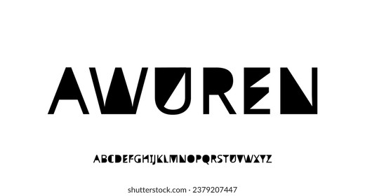 Sanserif font. Abstract minimal modern alphabet fonts. Modern creative alphabet. Future fonts style. Stylized abstract font and alphabet. Minimalist style font with dots.
