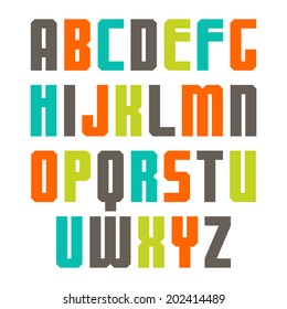 Sanserif font with colorful letters - Shutterstock ID 202414489