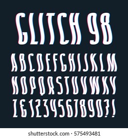 Sanserif Font With Glitch Wavy Effect