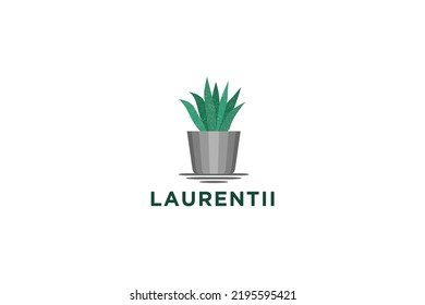 Sansevieria trifasciata laurentii logo design home decor houe plant potted icon symbol