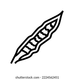 sansevieria tropical leaf line icon vector. sansevieria tropical leaf sign. isolated contour symbol black illustration