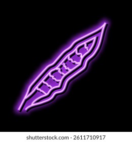 sansevieria tropical leaf neon light sign vector. sansevieria tropical leaf sign. isolated symbol illustration
