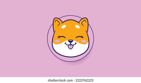 Sanshu Inu, SANSHU token cryptocurrency logo on isolated background with copy space. 3d vector illustration of Sanshu Inu, SANSHU token banner design concept.