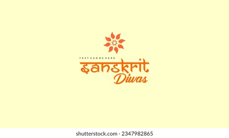 Banner template world Sanskrit day celebration