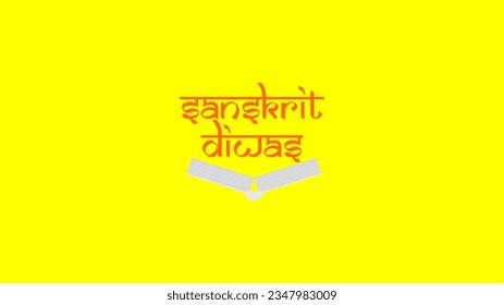 Vector Sanskrit Diwas - Creativo del logotipo de arte