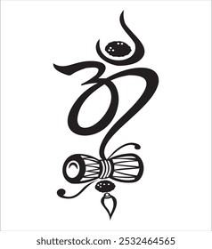 sanskrit font om mahadev vector art