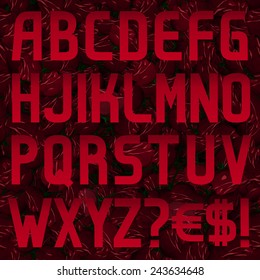 Sans-serif font: RED 1/2 ABC