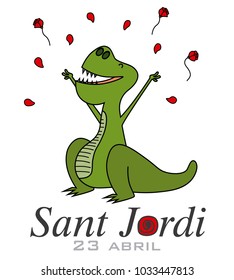 Sant Jordi. Traditional festival of Catalonia. Spain
