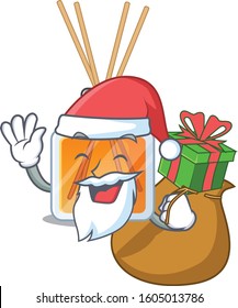 Santa air freshener sticks Cartoon character design having box of gift