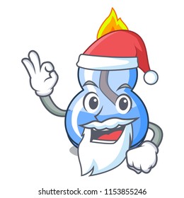 Santa alcohol burner mascot cartoon