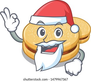 Santa alfajores isolated with in the mascot