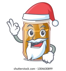Santa almond butter isolated in the mascot