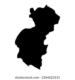 Santa Ana department map, administrative division of El Salvador.