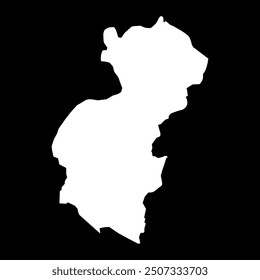 Santa Ana department map, administrative division of El Salvador.