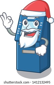 Santa ATM toys on the cartoon cupboard