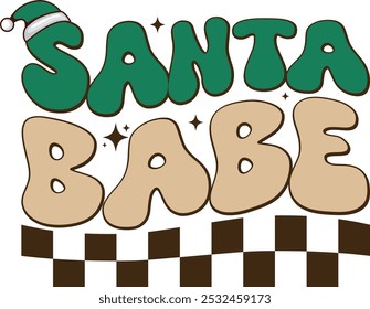 Santa Babe T Shirt Design