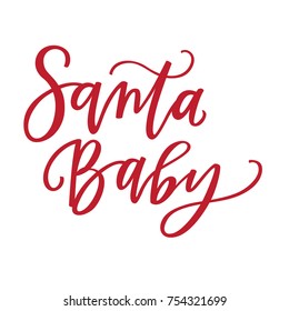 Santa Baby hand lettering