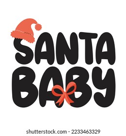 Santa baby with hat Christmas  design
