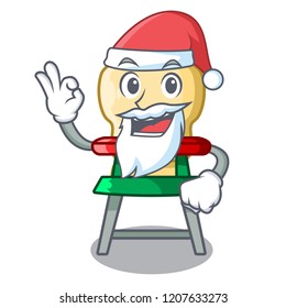 Santa baby highchair isolated on the mascot