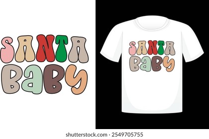 Santa Baby Retro, Retro Christmas Sublimation , Christmas Bag Designs , Retro Sublimation Design