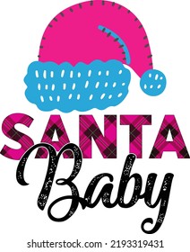 Santa Baby Sublimation T shirt Design Eps File