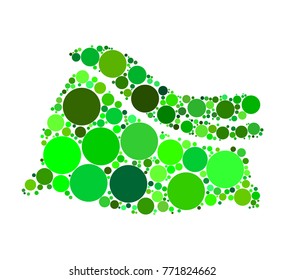 santa bag dotted design isolated on whhite background