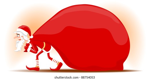 Santa with a bag of gifts