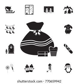 Santa Bag icon. Set of elements Christmas Holiday or New Year icons. Winter time premium quality graphic design collection icons for websites, web design on white background