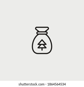 Santa bag in a linear style.