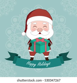 Santa with banner and fancy background