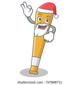 Santa baseball bat character cartoon