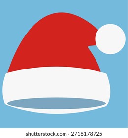 Gorro de Santa con fondo azul