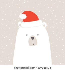 Santa Bear - Christmas Card