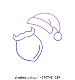 Santa Beard Cap icon clean and modern vector illustration