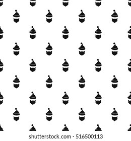 Santa beard face pattern. Simple illustration of Santa beard face vector pattern for web