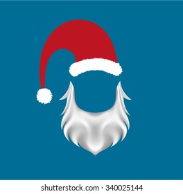 Barba de Santa y sombrero con sombras 3d