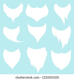 Santa beard icon isolated on  blue background. Vector illustration.