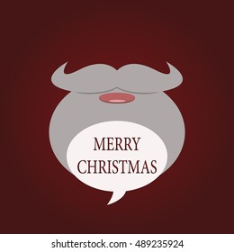 Santa beard sad marry christmas