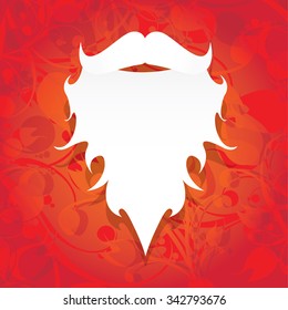 Santa beard vector .Christmas hipster poster for party or greeting card. . Santa Hipster Claus. vector merry christmas art design. 