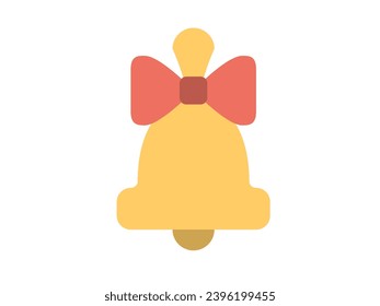 Santa Bell Christmas elements Icon.  flat vector illustration .