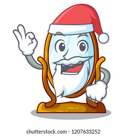 Santa big dressing mirror isolated on mascot